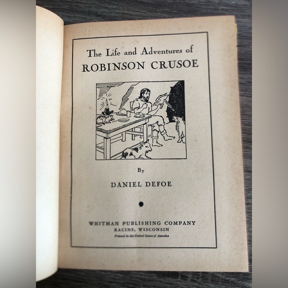 Vtg Robinson Crusoe by Daniel Defoe - Picture 4 of 10
